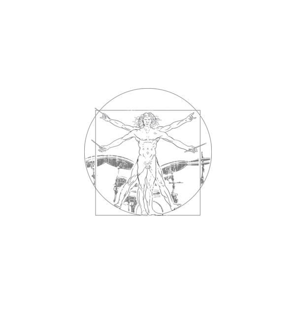 Da Vinci tobe model alb pe tricou
