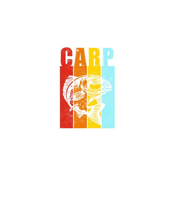 Carp Pescuit model negru pe tricou