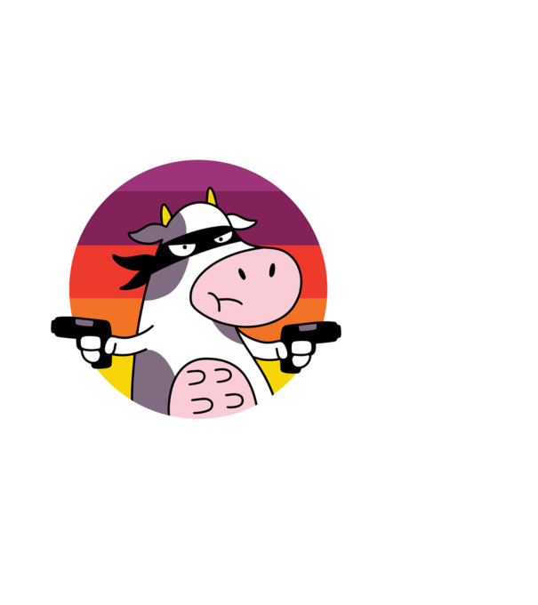 Pew Pew Pew Madafakas Vacă model negru pe tricou