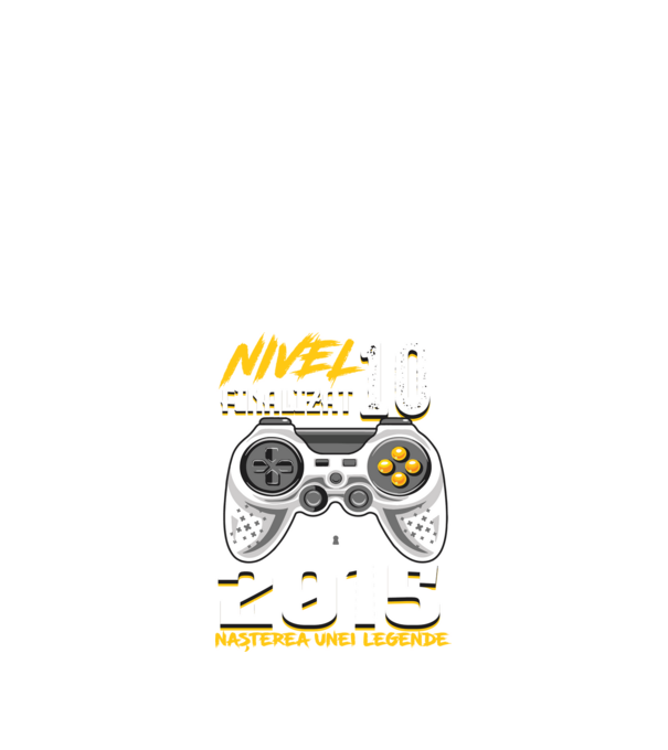 Nivel Finalizat 10 2015 model negru pe tricou