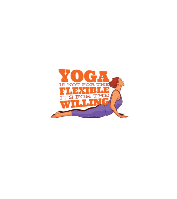 yoga perseverență model alb pe tricou
