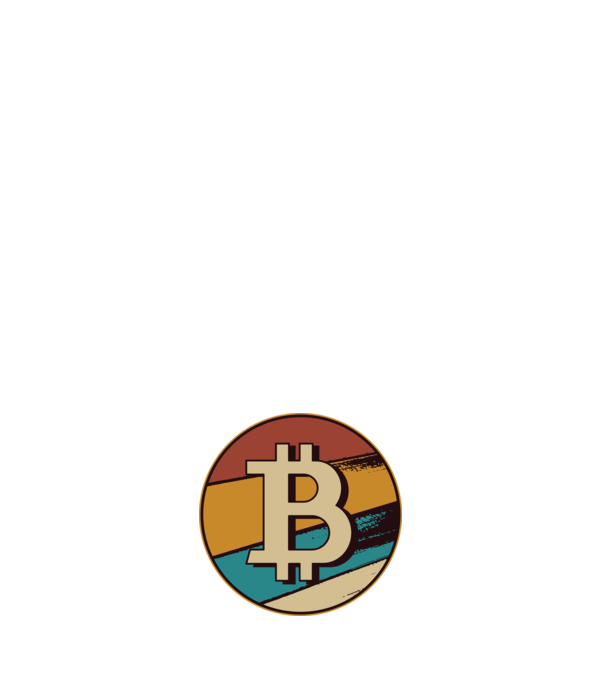 Bitcoin retro model negru pe tricou