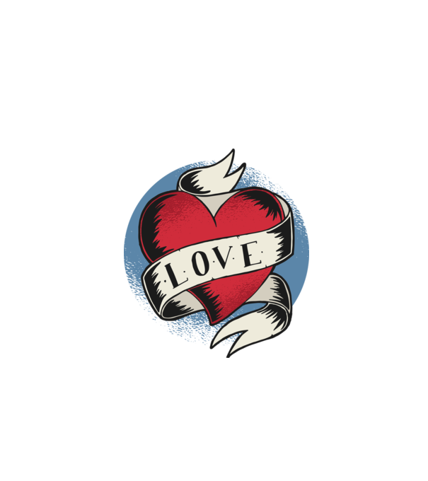 'Love Tatuaj pentru Valentine''s Day' model negru pe tricou