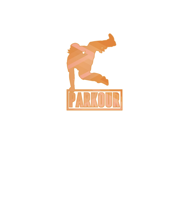 Tricou Parkour cu inscripție model alb pe tricou