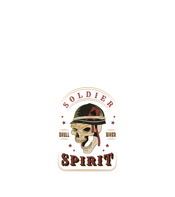 Soldat Craniu model negru pe tricou