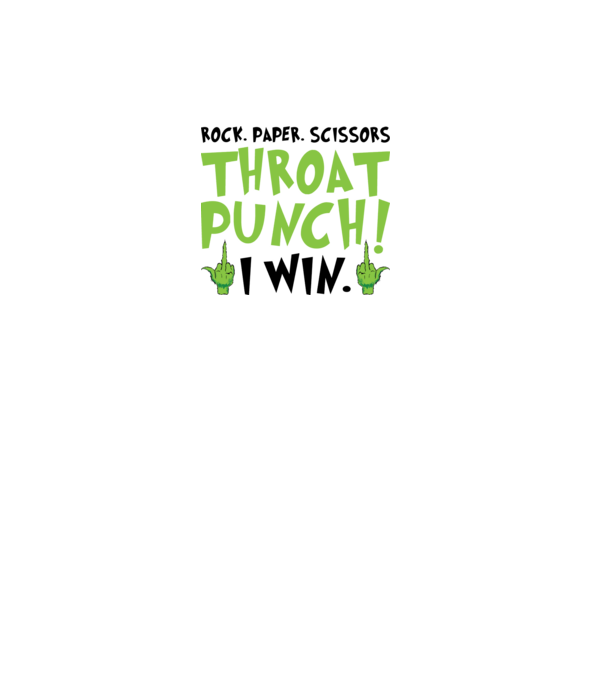 Rock paper scissors - Grinch model alb pe tricou