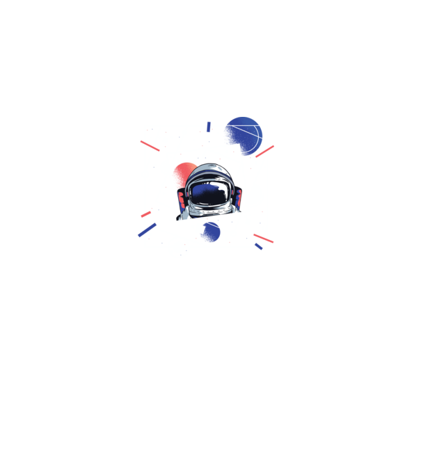 Astronaut univers abstract model negru pe tricou