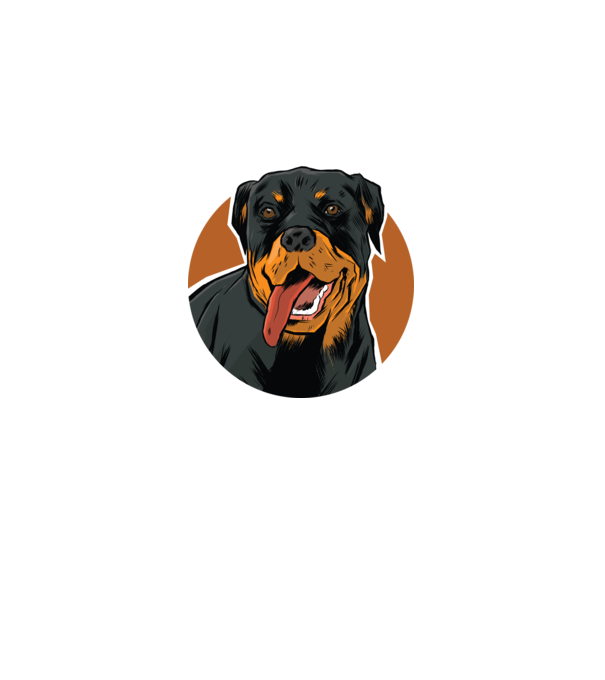 Tricou cu Câine Rottweiler model negru pe tricou