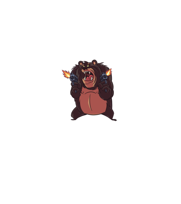 Pew Pew Pew Madafakas Urs model negru pe tricou