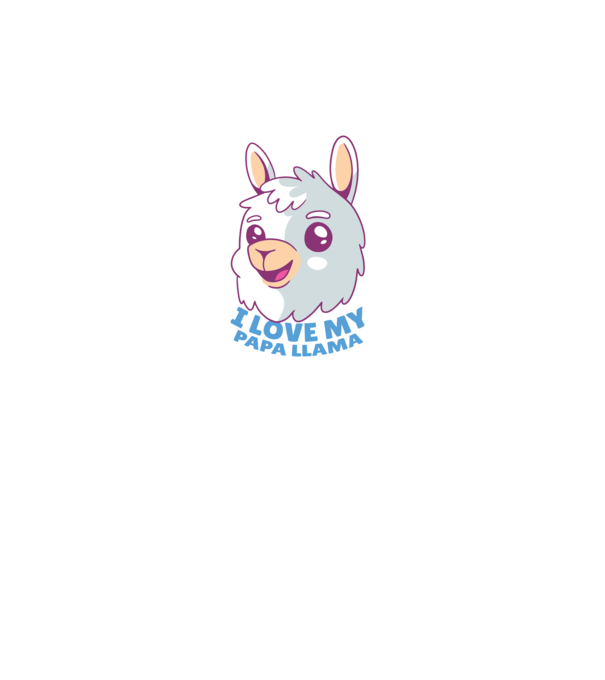 I Love My Papa Llama tricou drăguț cu lamă pentru bunicul model turcoaz pe tricou