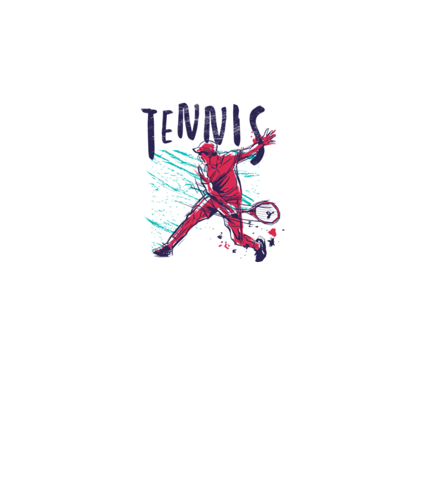 Tennis model alb pe tricou