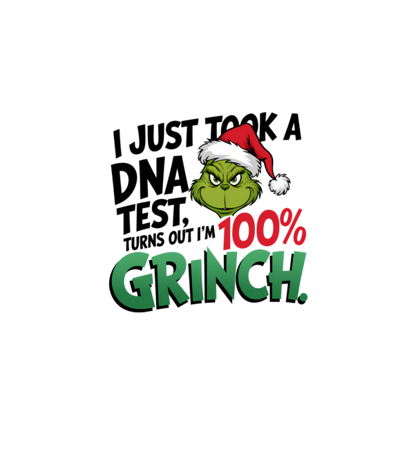 Grinch DNA test model alb pe tricou