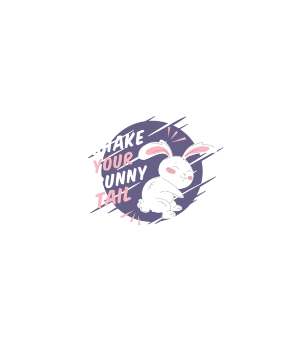Shake your bunny tail model albastru închis pe tricou