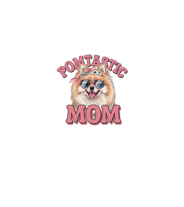 Pomtastic Mom model alb/roșu pe tricou