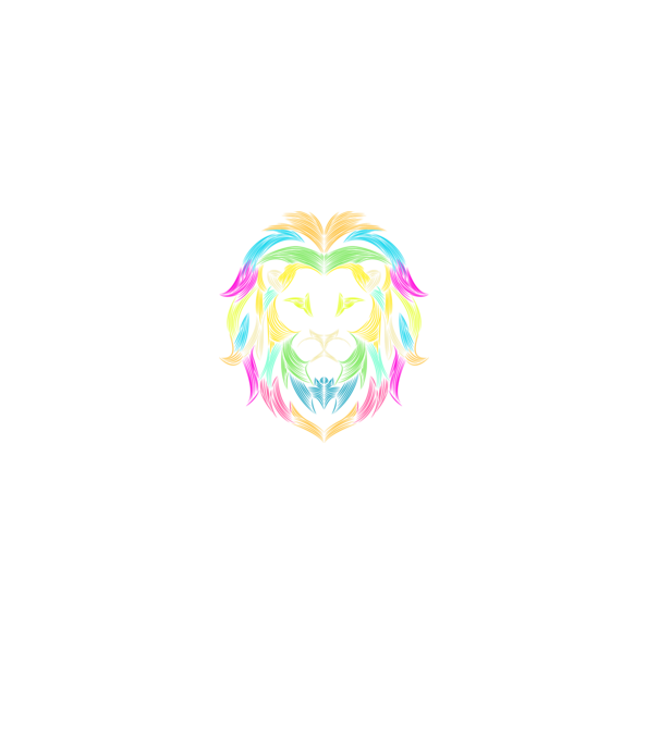 lion line art design model negru pe tricou