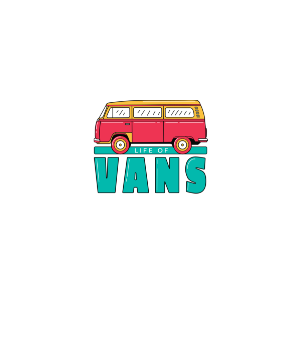 Life of Vans model alb pe tricou