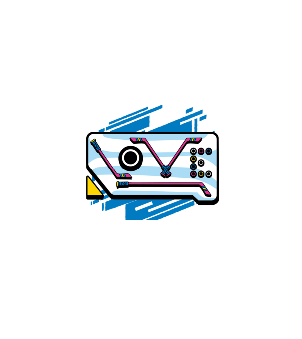 Love Hockey model alb pe tricou
