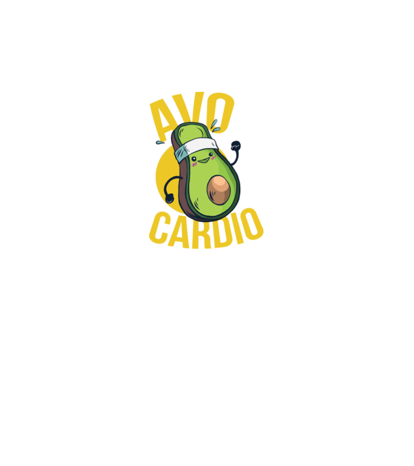 Avo Cardio Antrenament Avocado model gri pe tricou