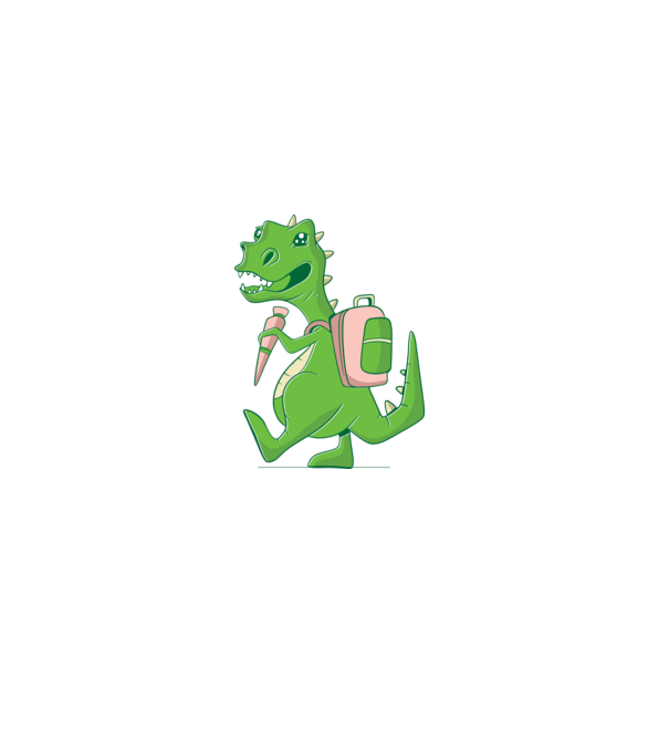Elev Dino model negru pe tricou