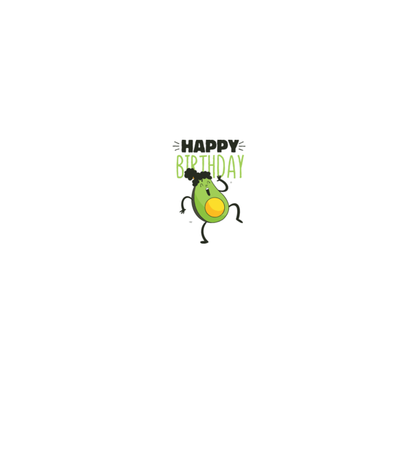Avocado La mulți ani model alb/roșu pe tricou