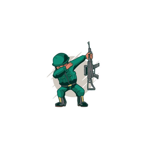 Soldat DAB model negru pe tricou