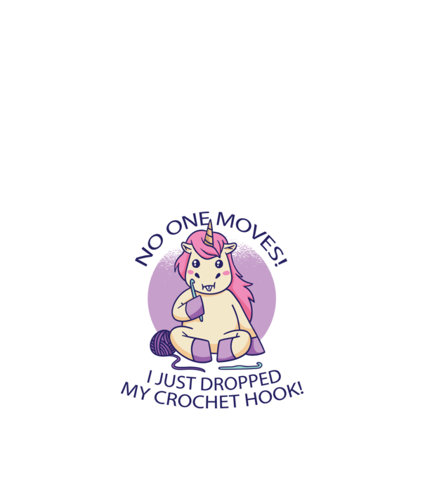 Nu mișcă nimeni, mi-a căzut acul de tricotat - Unicorn model portocaliu pe tricou