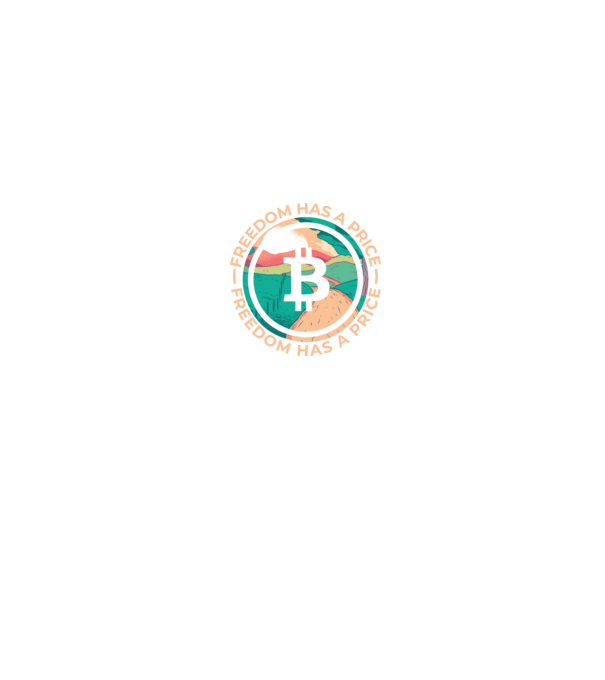Libertatea are preț Bitcoin model negru pe tricou