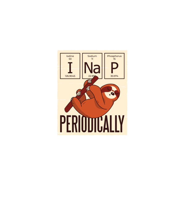 I NaP Periodic tricou leneș model negru pe tricou