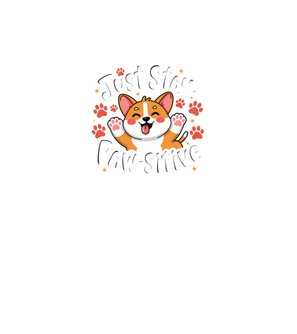 Just Stay Paw-sitive Negru model negru pe tricou