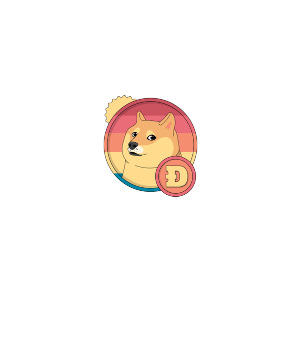 Doge Coin model negru pe tricou