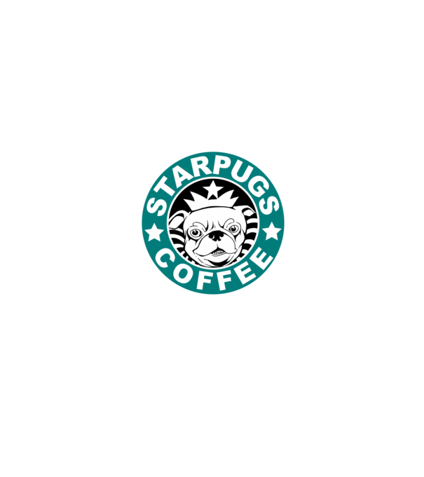 Starpugs Coffee model negru pe tricou