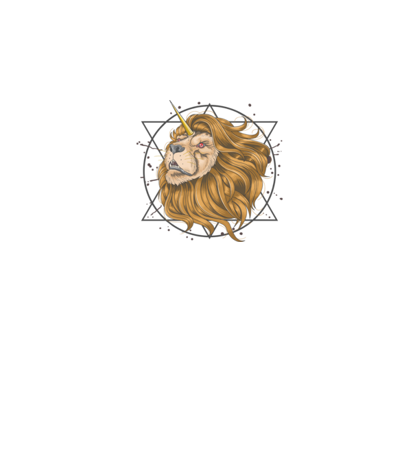lion unicorn model alb pe tricou
