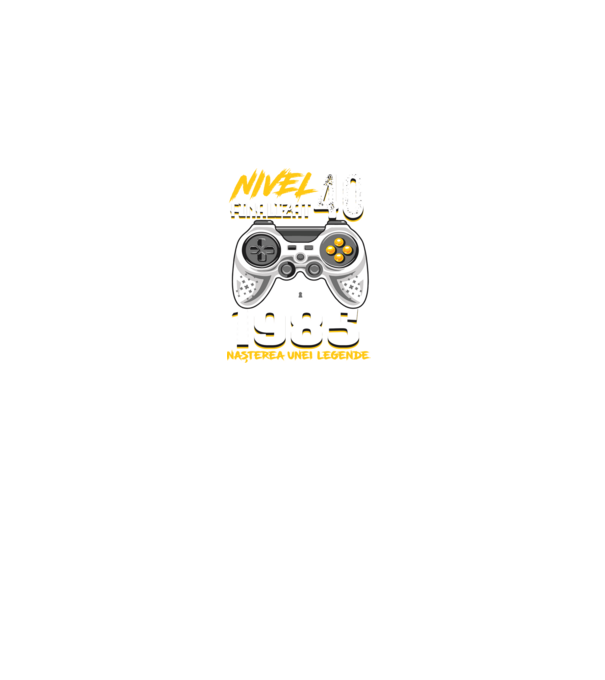 Nivel Finalizat 40 1985 model negru pe tricou