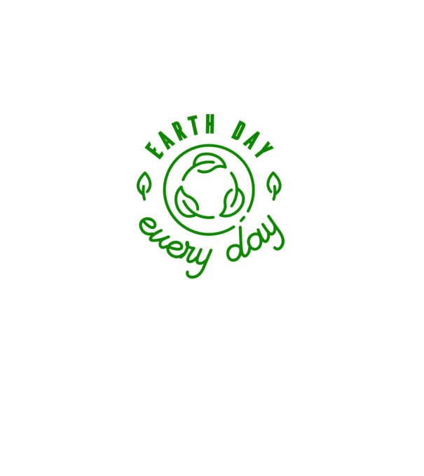 Earth Day Every Day - Ziua Pământului model alb pe tricou