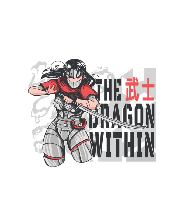 Cyborg Ninja fată Anime model alb pe tricou
