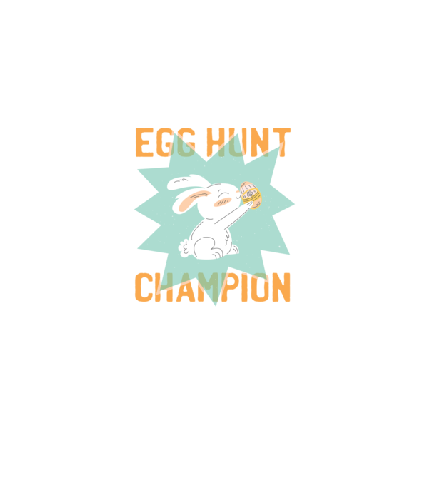 Egg Hunt Champion Campion la vânătoare de ouă model alb pe tricou