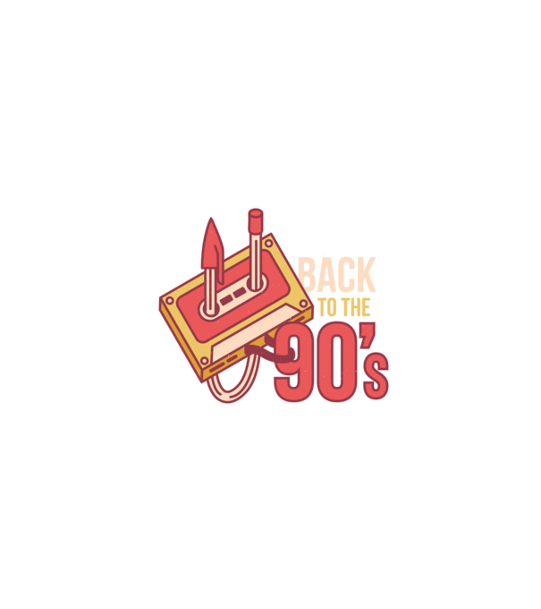 'Back to the 90s Înapoi în anii ''90 Retro' model negru pe tricou
