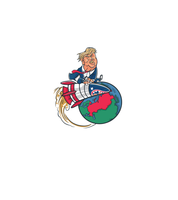 Trump bombă model albastru deschis pe tricou