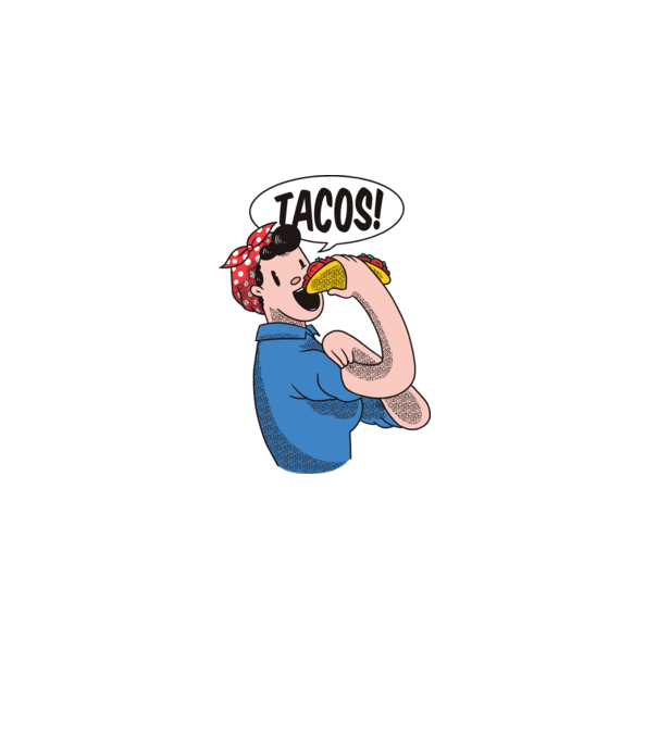 Tacos feminism model bordo pe tricou