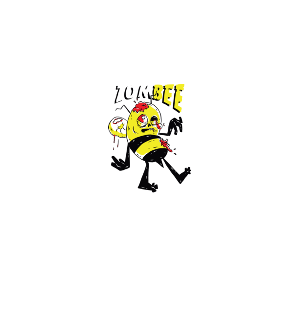 Zombee Albină Zombie model albastru jeanși pe tricou