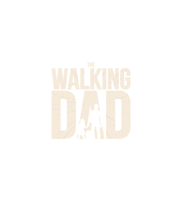 The Walking Dad model negru pe tricou