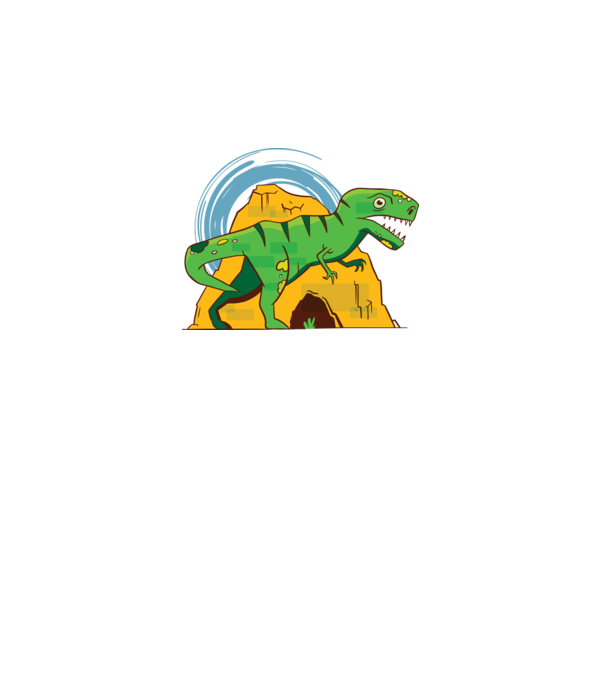 Dinozaur T-rex model negru pe tricou
