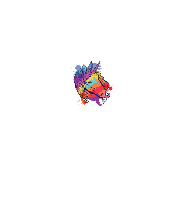 Curcubeu colorat Unicorn tricou model roz deschis pe tricou