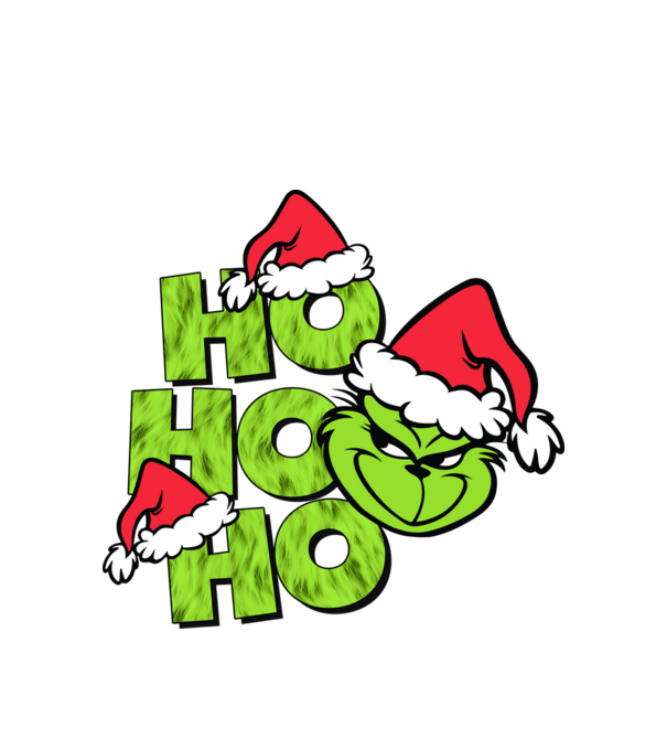 Ho Ho Ho - Grinch model alb pe tricou