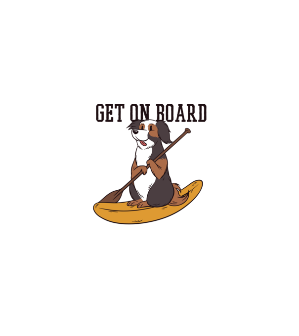 Câine vâslind model turcoaz pe tricou