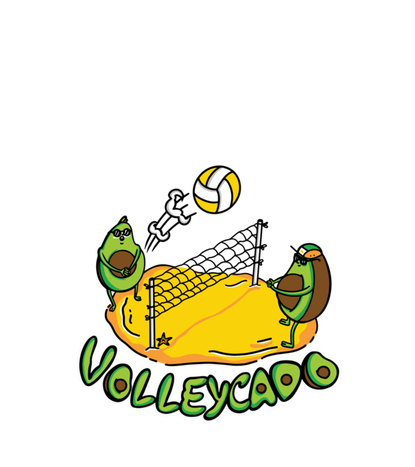 Avocado Volei model turcoaz pe tricou