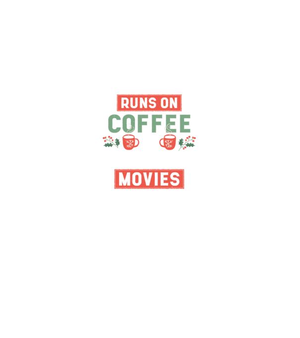 Această mamă funcționează cu cafea și filme de crăciun model negru pe tricou