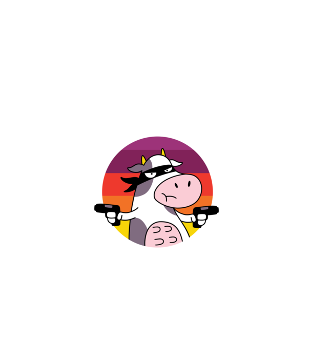 Pew Pew Pew Madafakas Vacă model negru pe tricou