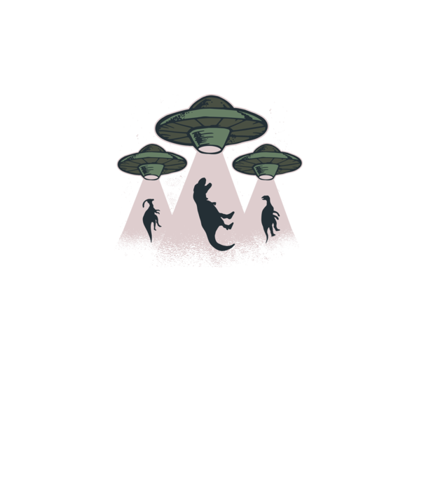 Alien OZN dinozaur model turcoaz pe tricou
