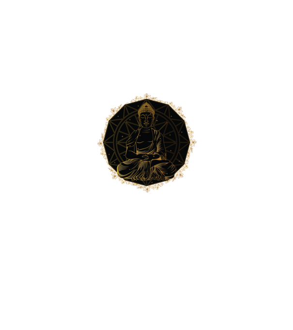 Buddha Mandala model negru pe tricou